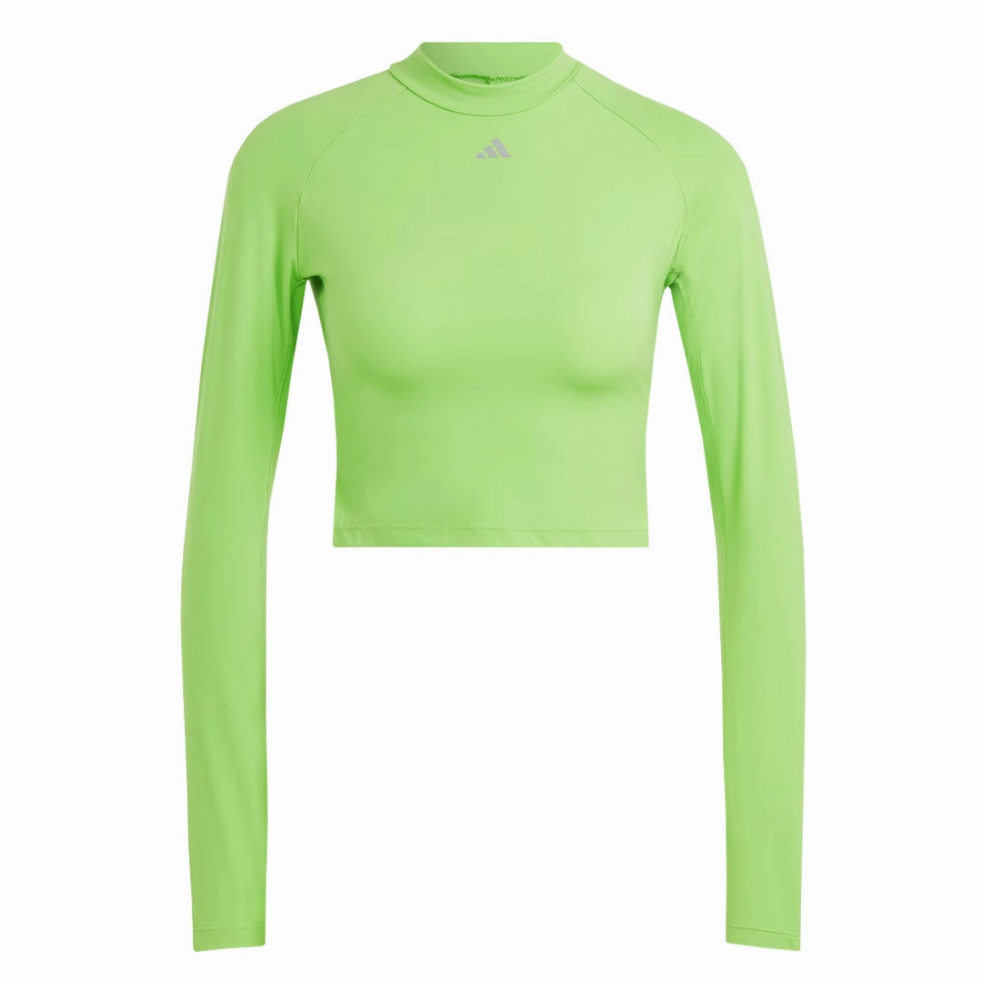 adidas - Women's HIIT Heat.Rdy Long Sleeve Crop T-Shirt (IM2656) Moisture Wicking Inner