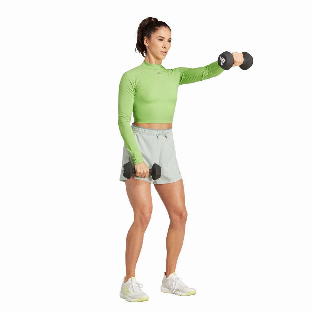 adidas - Women's HIIT Heat.Rdy Long Sleeve Crop T-Shirt (IM2656) Bright Color Top Guard