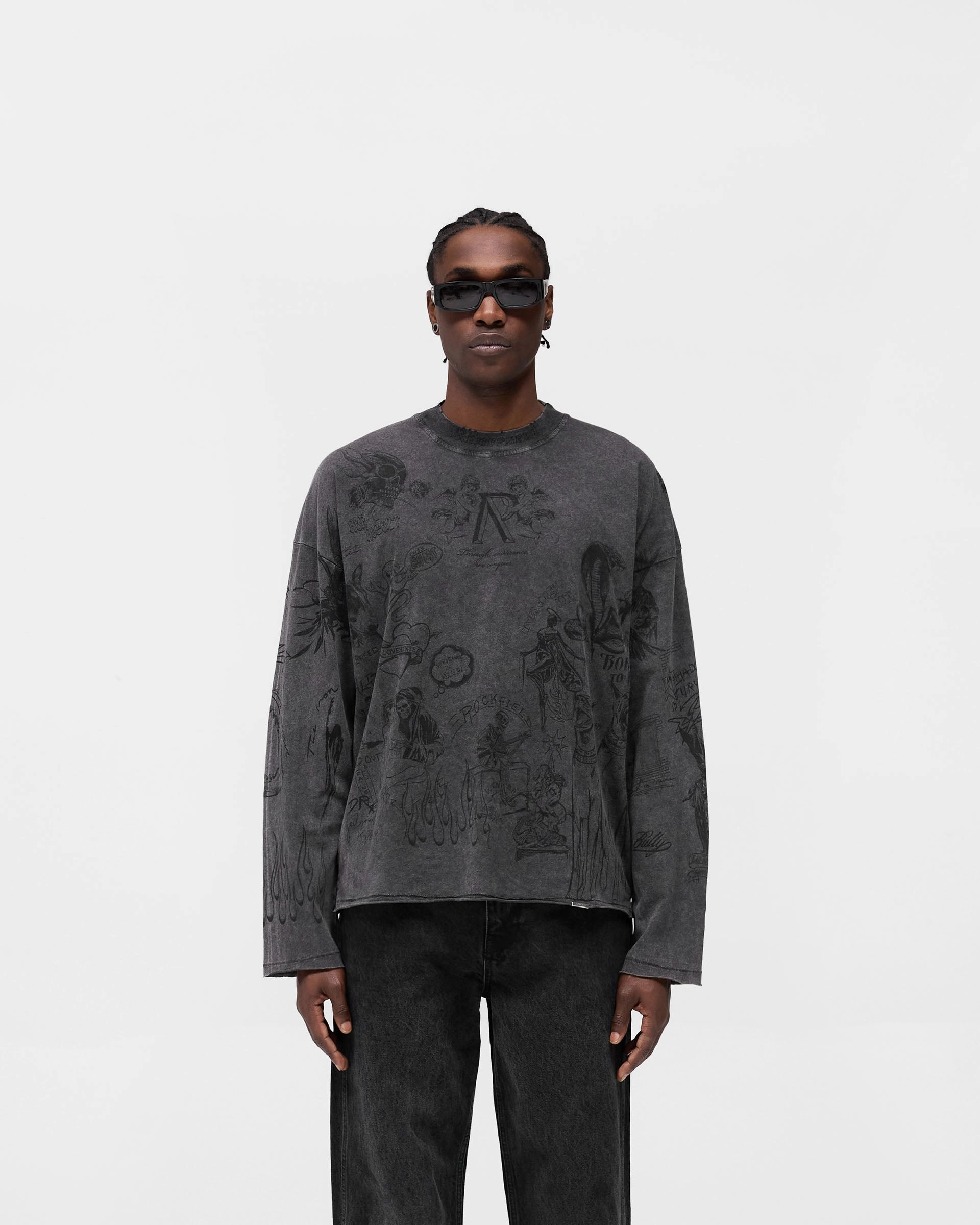 Legacy Long Sleeve T-Shirt - Vintage Grey Casual Comfort Fit