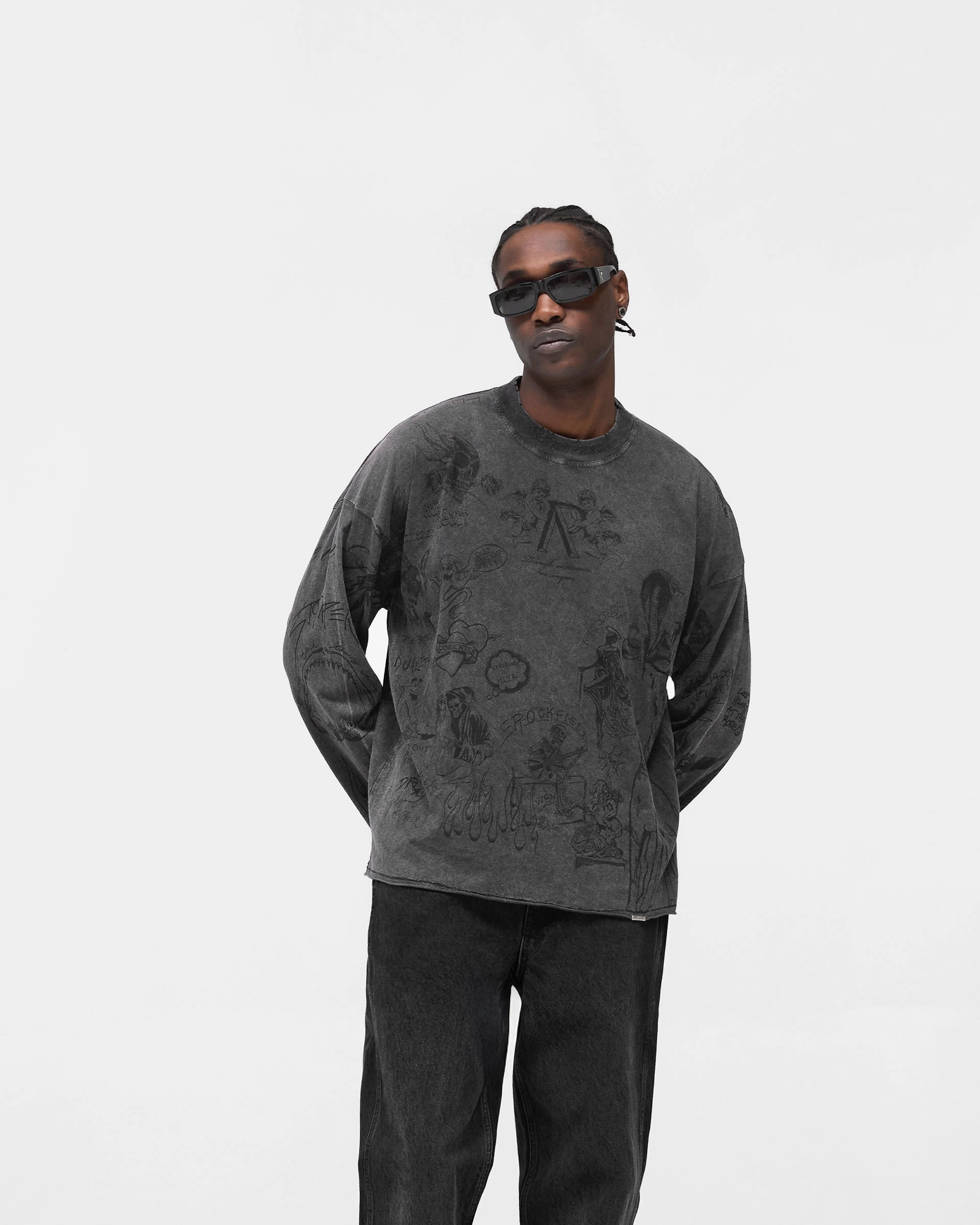 Legacy Long Sleeve T-Shirt - Vintage Grey Anti Pilling Surface