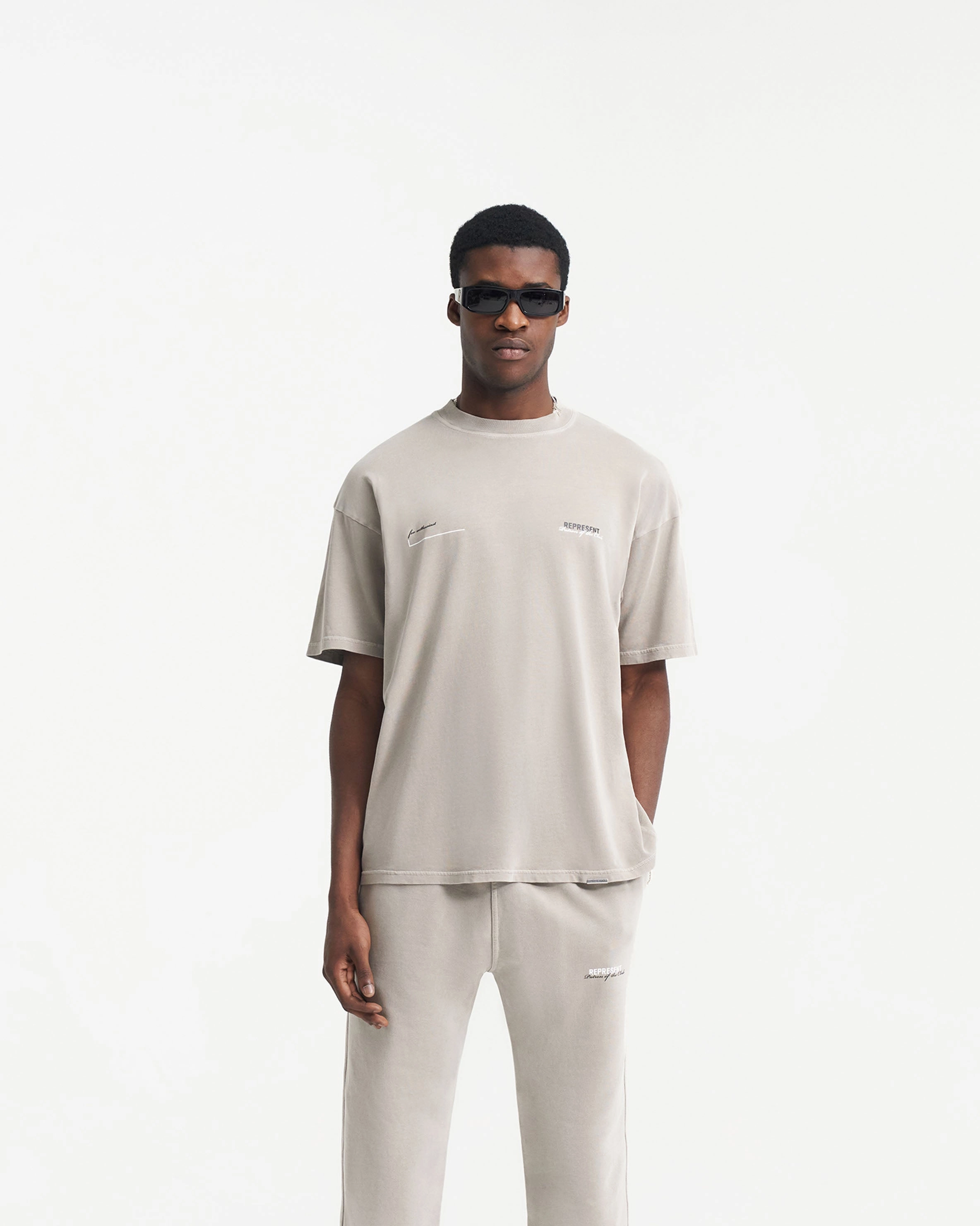 Patron Of The Club T-Shirt - Mudstone petite size Comfortable Style