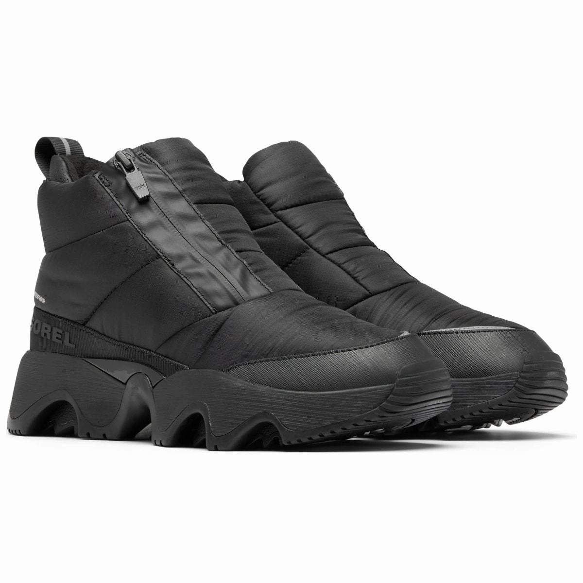 Sorel Women's Kinetic Impact Puffy Zip Black/Sea Salt Waterproof Natural Fit Breathable Mountain Hike