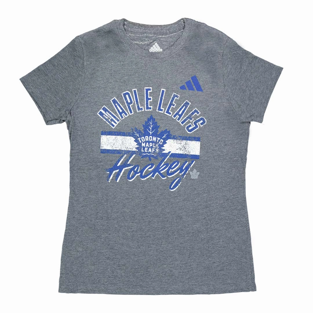 adidas - Women's Toronto Maple Leafs Blend T-Shirt (IB5627) Quilted Stitching Pattern