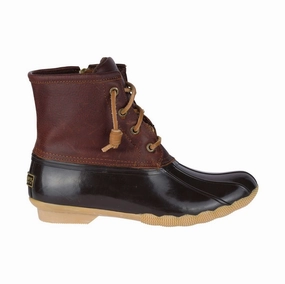 Sperry Women's Saltwater Duck Boot Brown Rubber Summer Hike Outdoor Travel