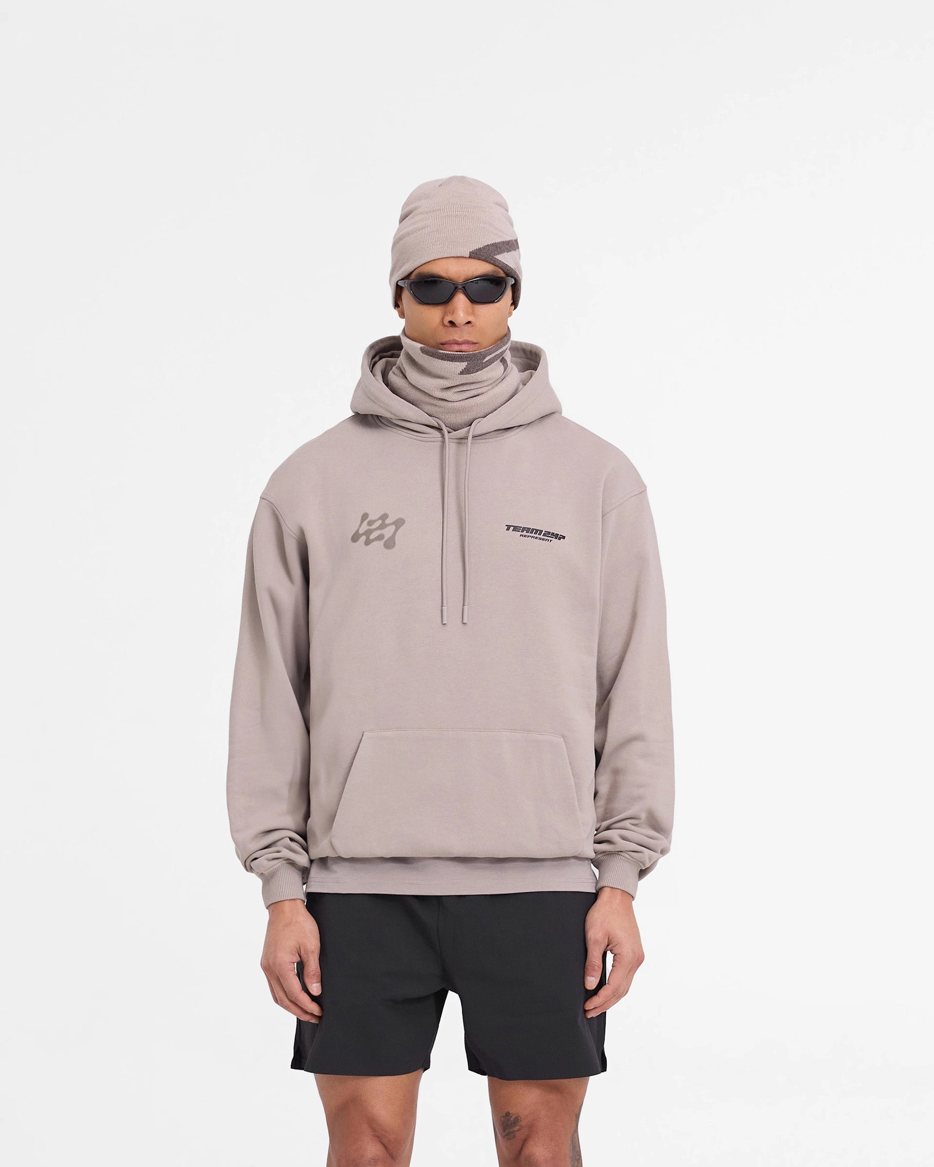 All Season Outfit Organza details 247 Future Terrains Oversized Hoodie - Moonrock