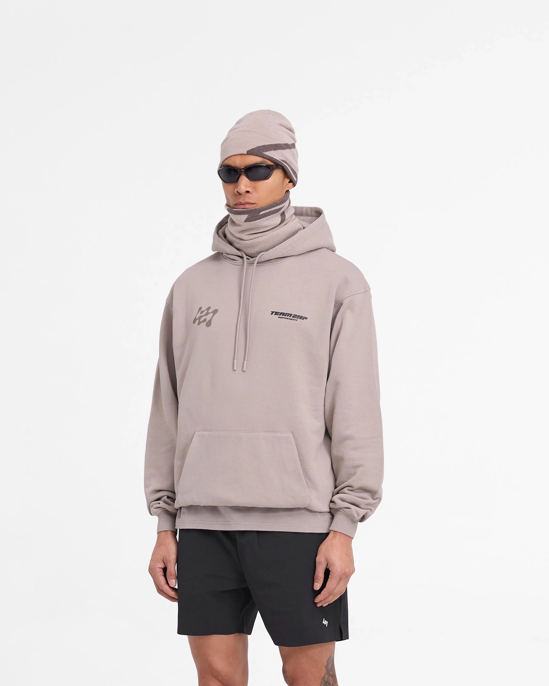 247 Future Terrains Oversized Hoodie - Moonrock Performance Look