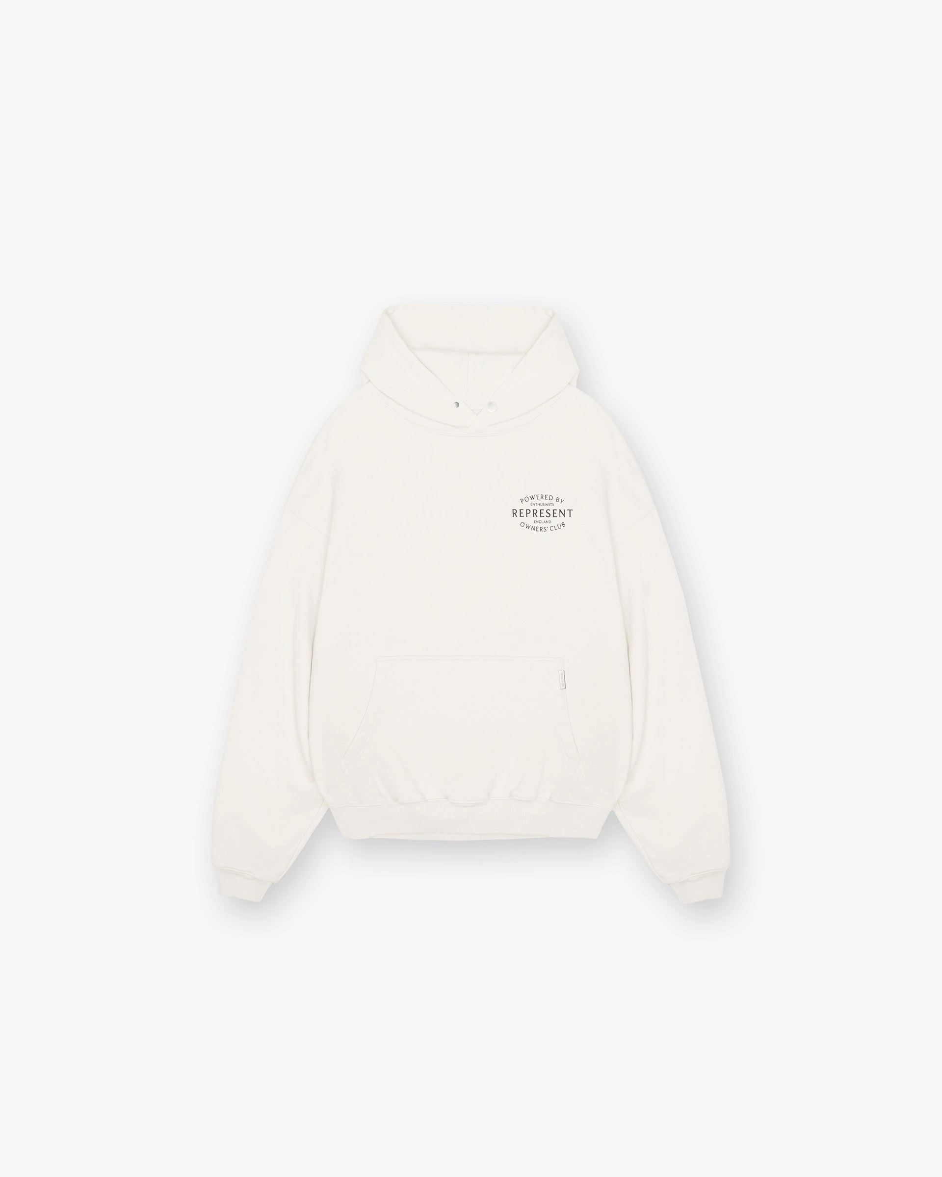 Represent Owners Club Stamp Hoodie - Flat White Snake like Street Mood