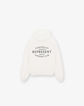 Represent Owners Club Stamp Hoodie - Flat White Glamorous touch