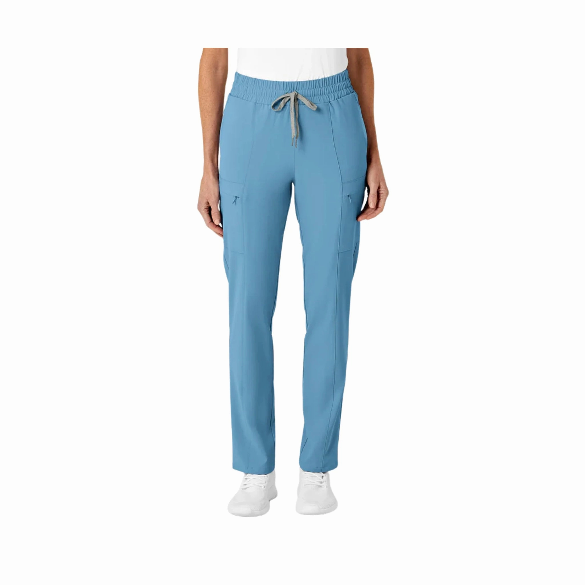 Workout Ready Wink Women's High Waist Slim Leg Scrub Pant - Bay Blue