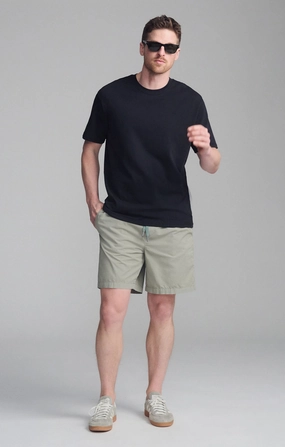 Compact Storage Feature SPORTY DRAWSTRING SHORTS IN SHADOW