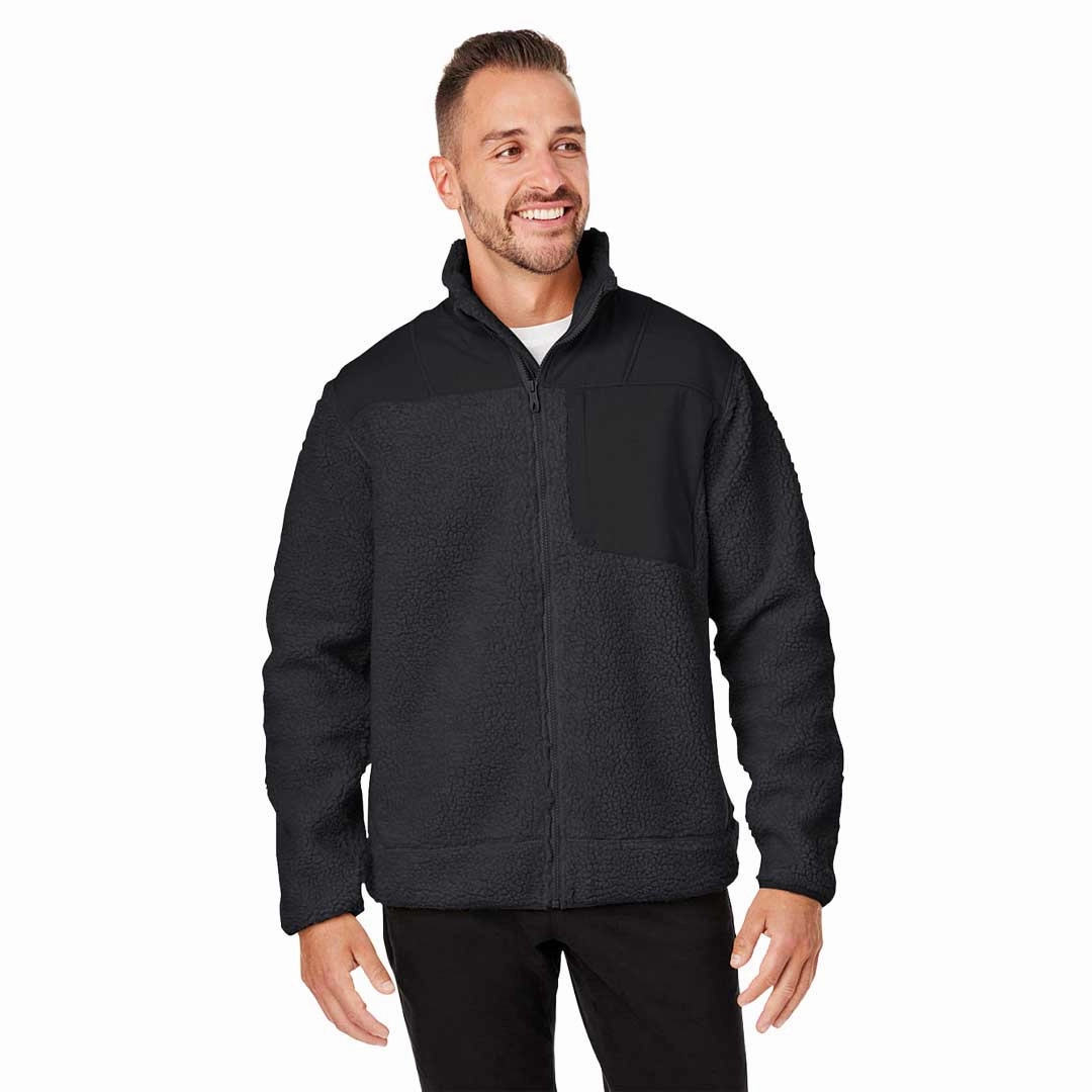 Sleek Layers Three Layer Laminate Spyder - Unisex Venture Sherpa Jacket (S17940 BK)