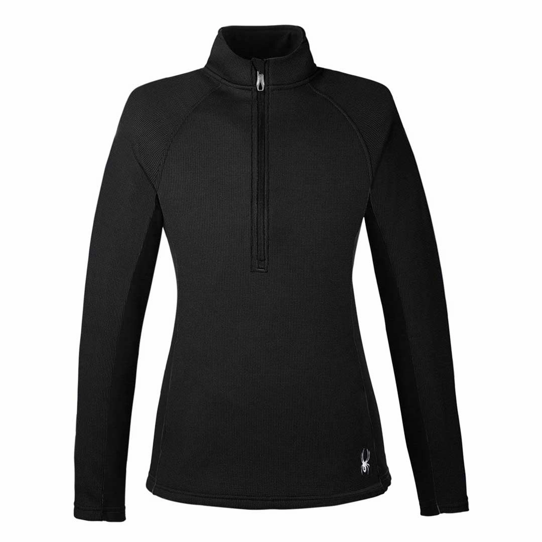 Spyder - Women's Constant 1/2 Zip Pullover Sweater (S16562 BK-BK) Glossy Finish
