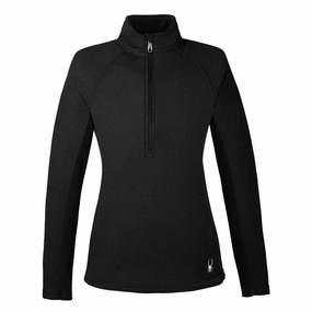 Spyder - Women's Constant 1/2 Zip Pullover Sweater (S16562 BK-BK) Glossy Finish