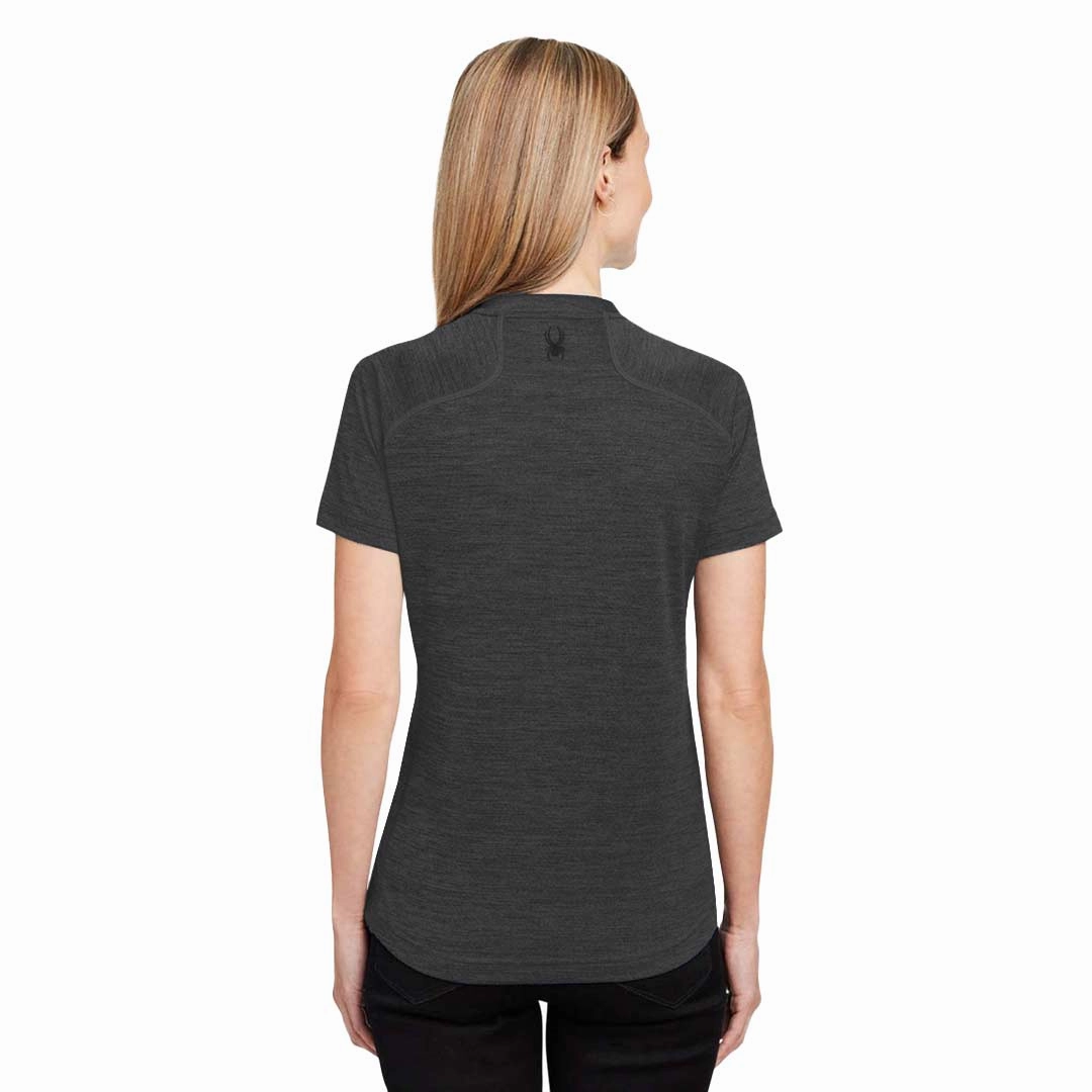 Spyder - Women's Mission Blade Collar Polo (S17980 BK) Eco Friendly Construction