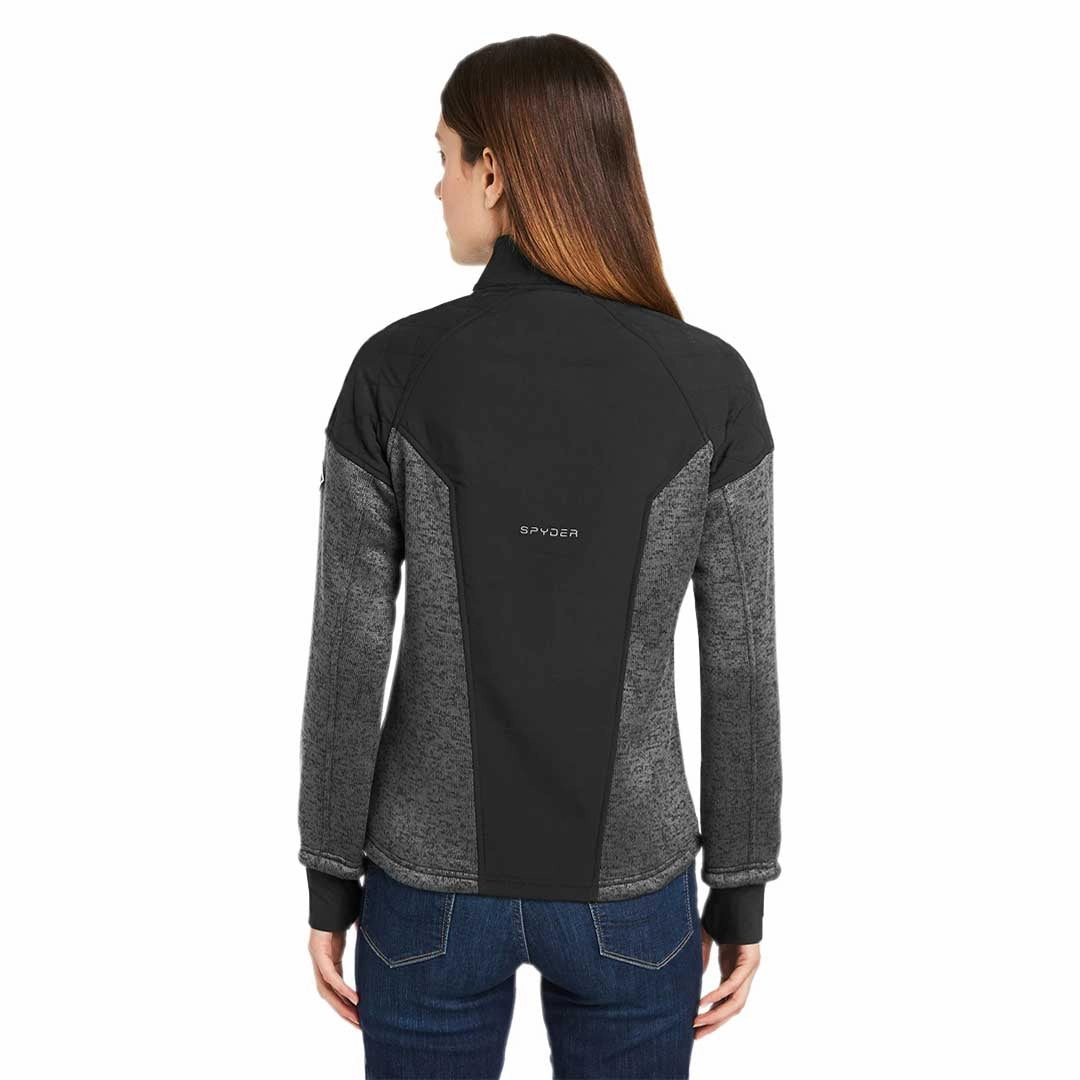 Spyder - Women's Passage Sweater Jacket (S17741 PRP) Compact Packable Reinforced Elbow Patches
