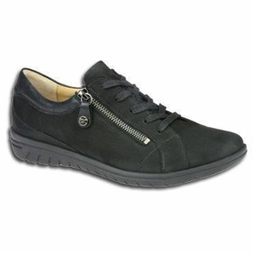 HARTJES Women's XS Casual 2 82562 1/01 Black Suede Ethical Manufacturing