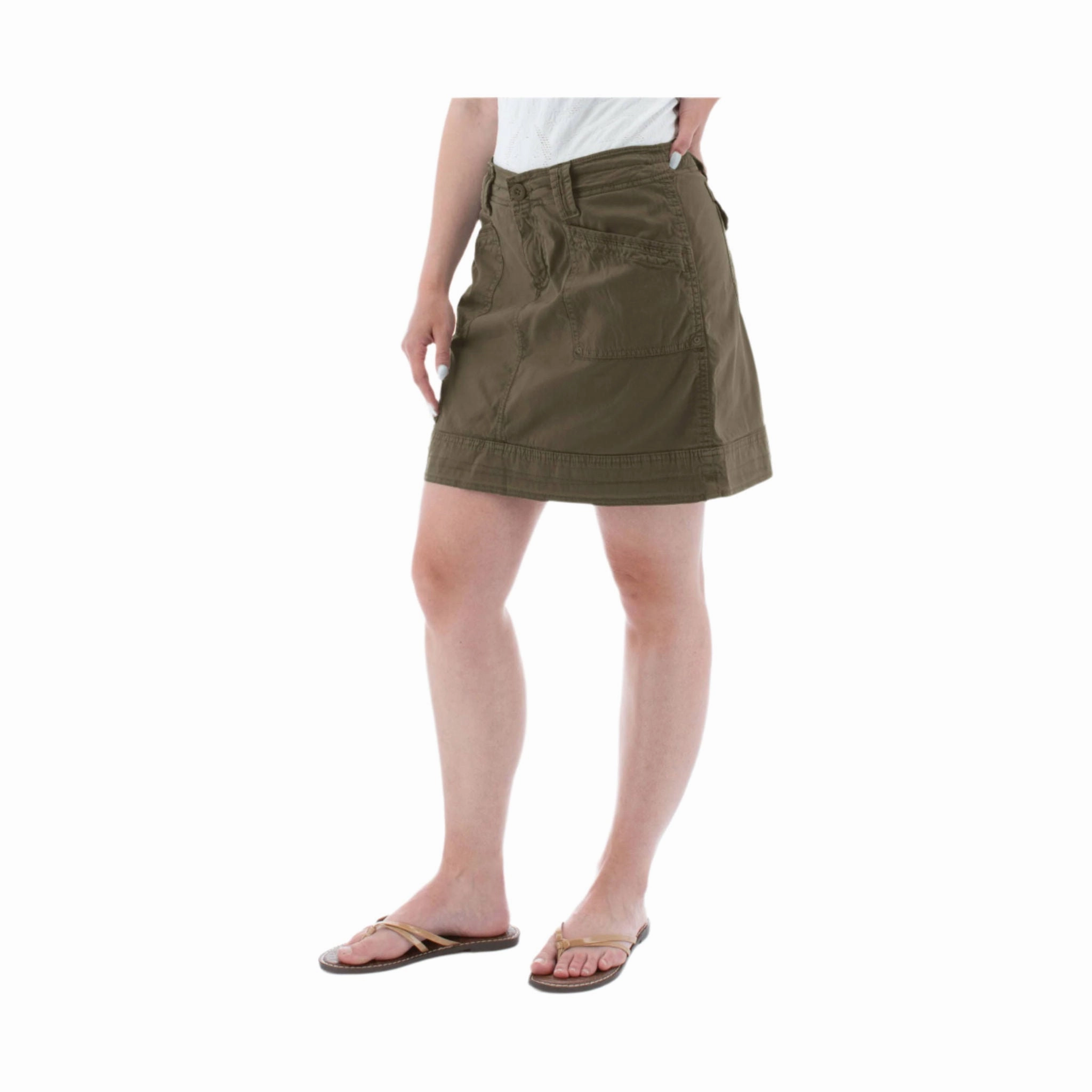 Built In Shorts Mid Length Aventura Women's Arden Woven Organic Skort - Grape Leaf