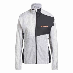 Laser Cut Airflow Vents adidas - Women's Terrex Trail Running Windbreaker Jacket (HZ1319)