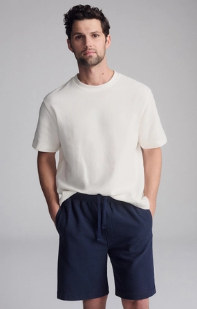 teen clothing anti static coating DRAWSTRING SHORTS IN PEACOAT