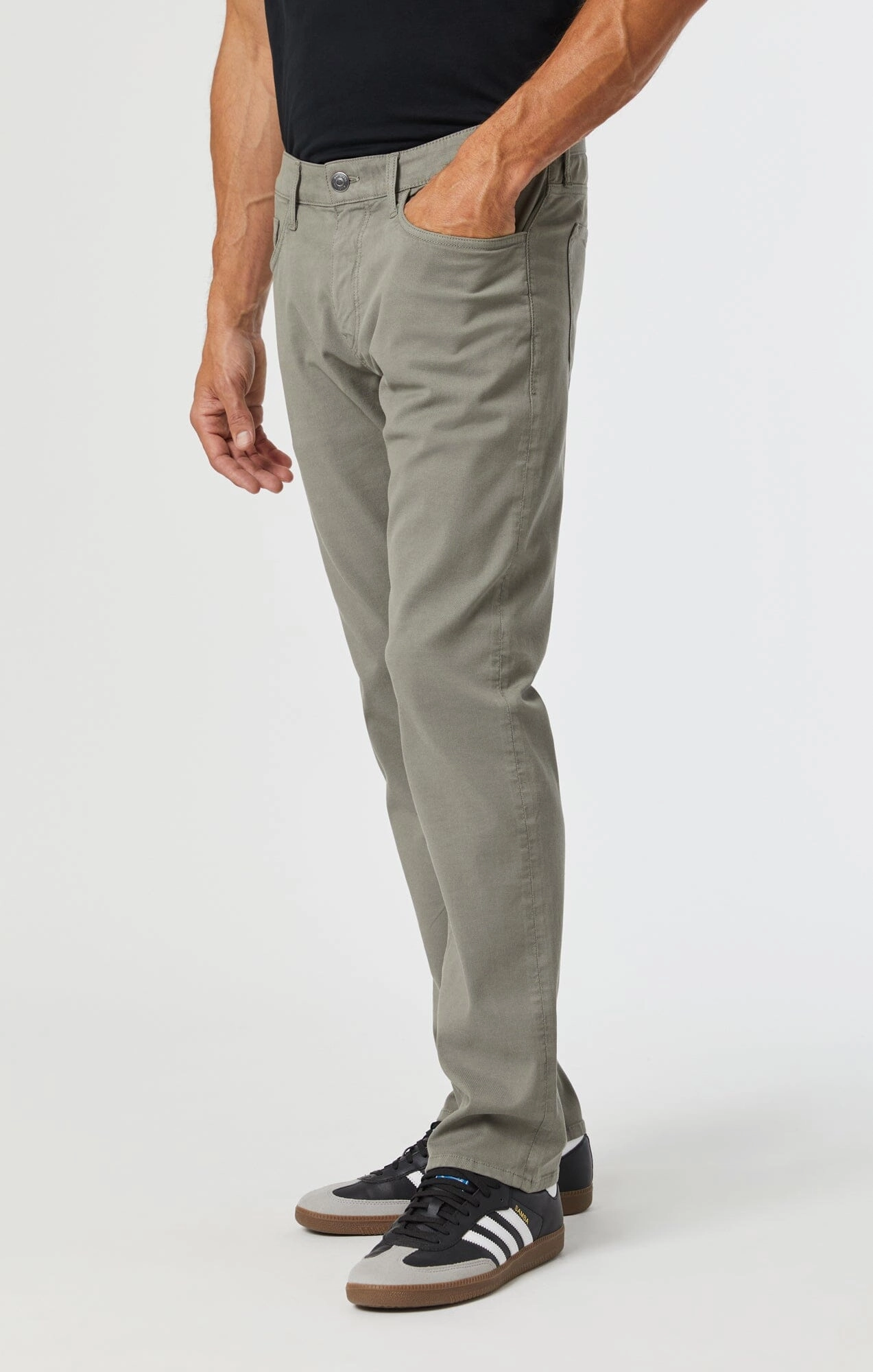 Sleek Appearance MARCUS SLIM STRAIGHT LEG IN PEWTER LUXE TWILL