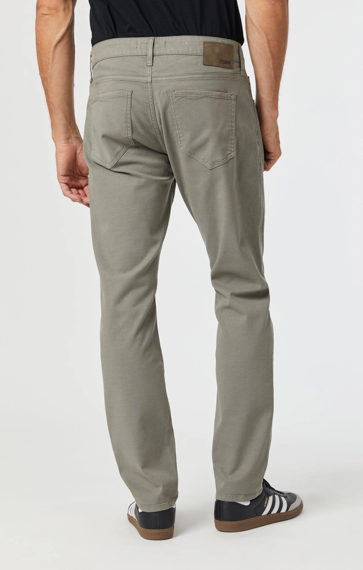 MARCUS SLIM STRAIGHT LEG IN PEWTER LUXE TWILL sporty wear Chilly Weather Wear