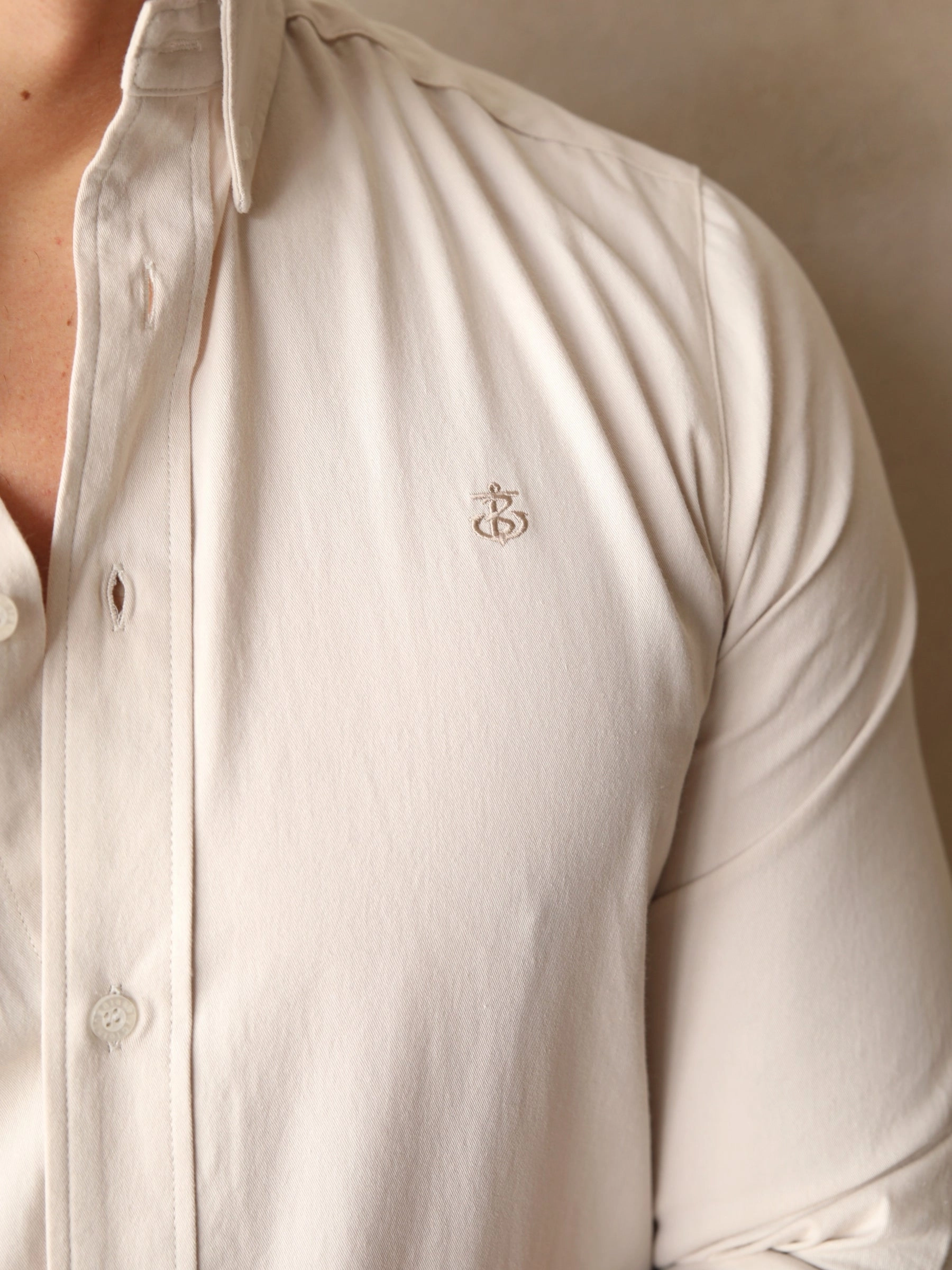 Sedona Slim Fit Shirt - Bone Odorless Binding Tape Coastal Vibes