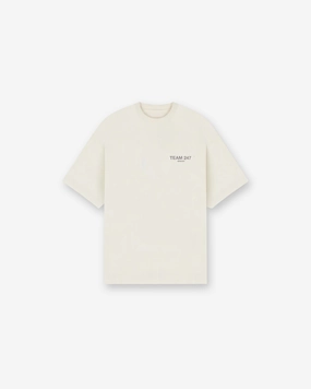 Team 247 Oversized T-Shirt - Cream Low carbon footprint Light Flex