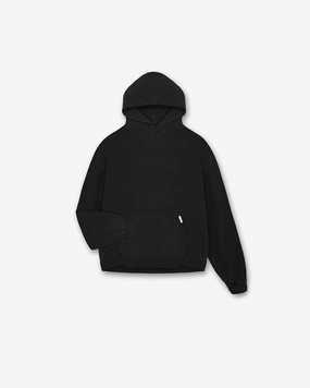 Initial Oversized Hoodie - Black Button up pockets polka dot style