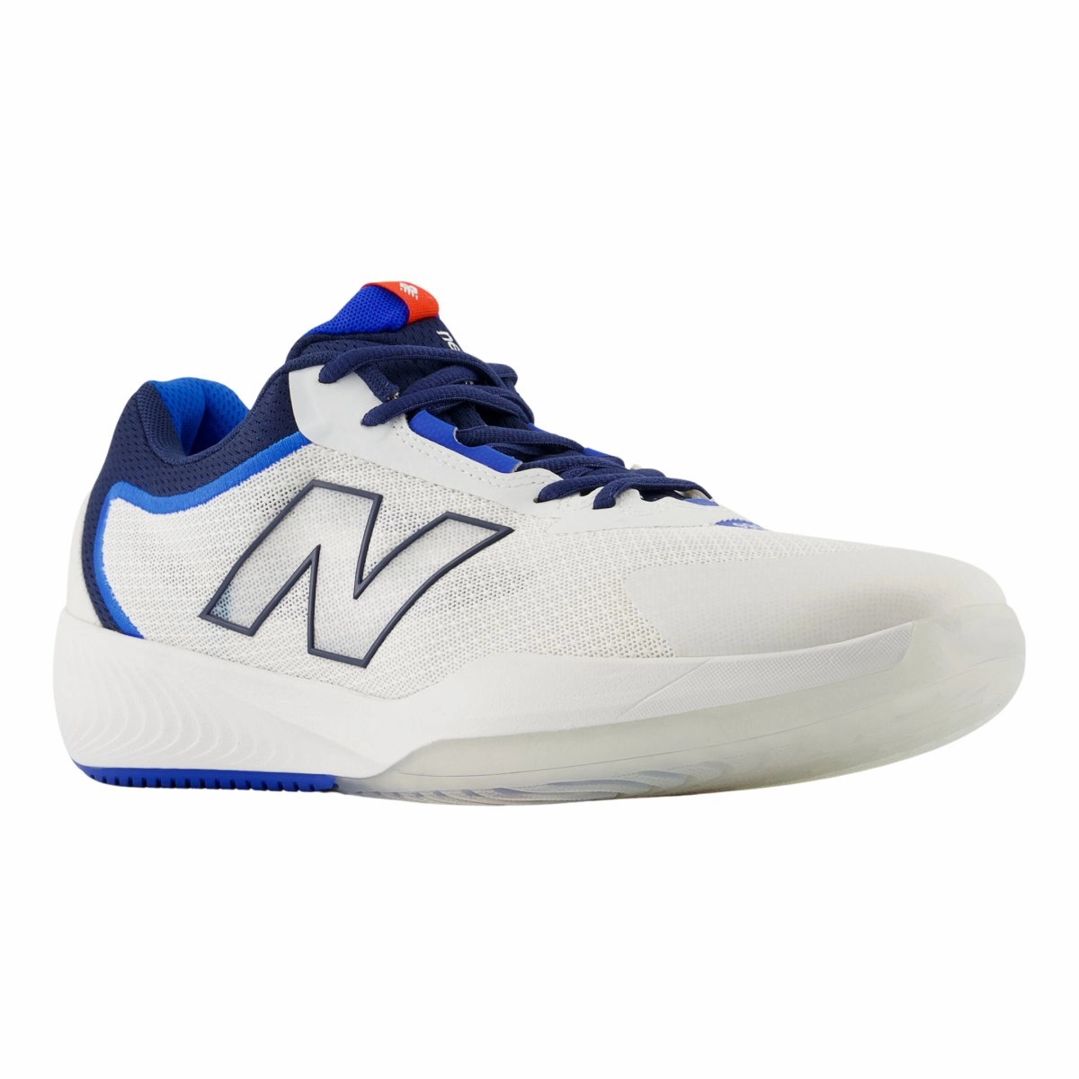 New Balance Women's FuelCell 996v6 Pickleball WCH996PI White/Navy Contoured Heel Cup Shock Absorbing Rubber
