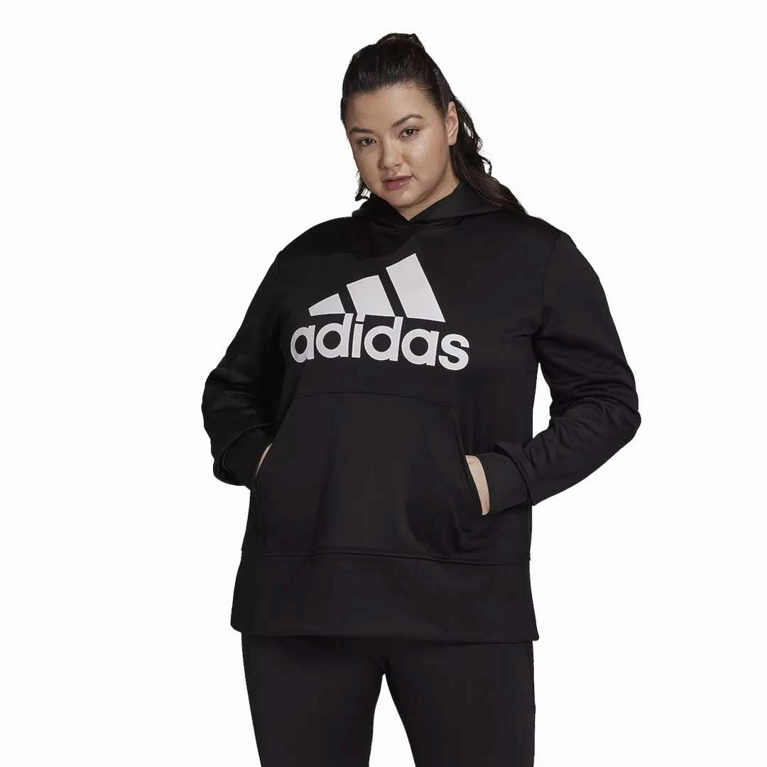 snag resistant adidas - Women's Badge Of Sport Logo Hoodie (Plus Size) (HI5705)