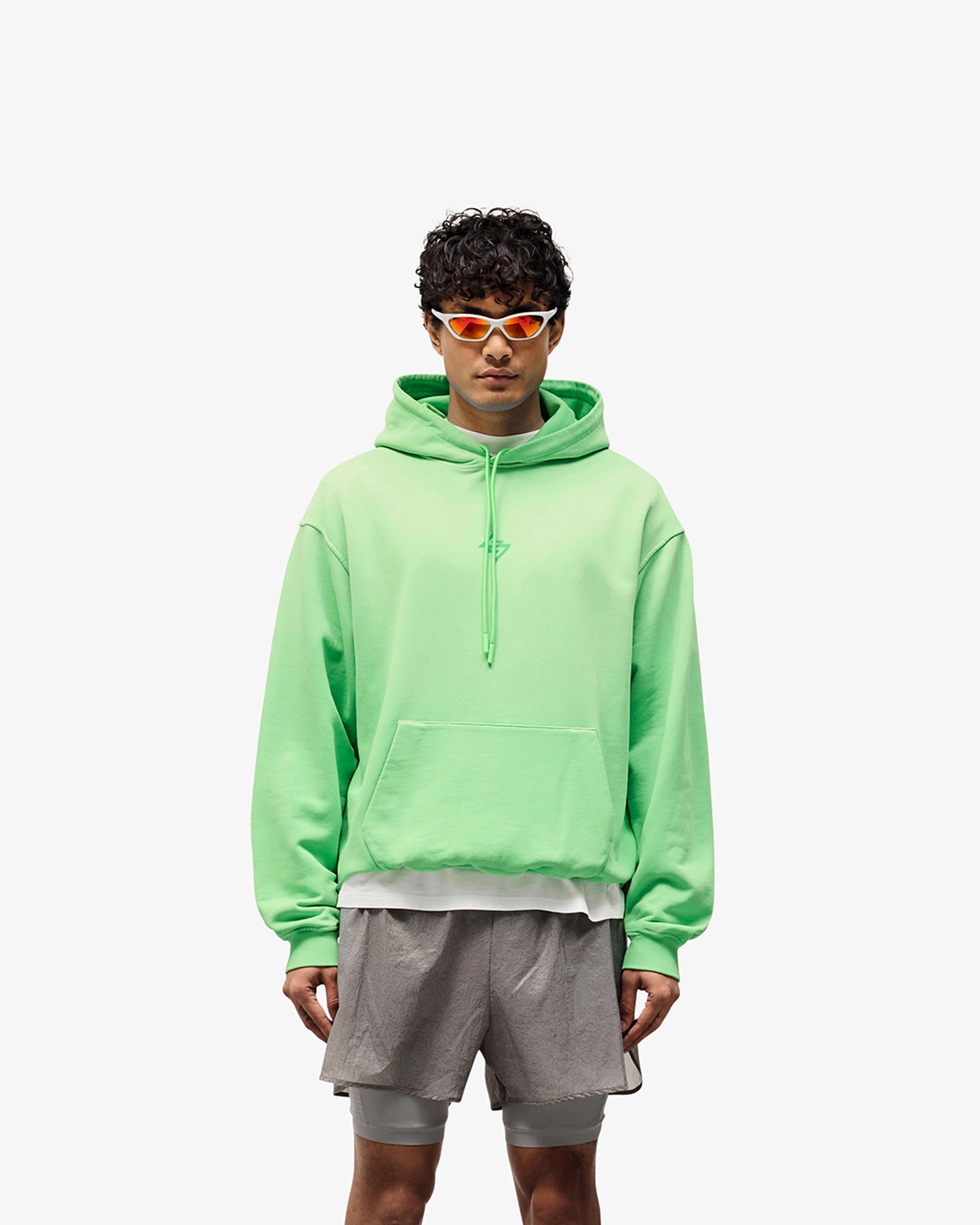247 Motion Oversized Hoodie  - Speed Green Stretchy Waistband