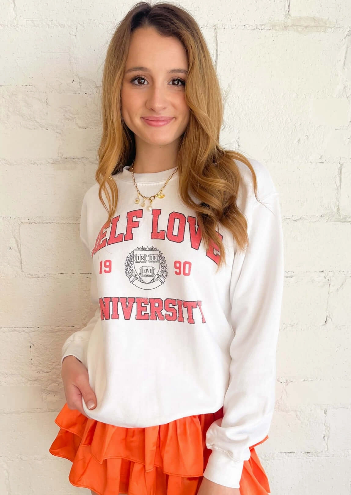 Self Love University Graphic Sweatshirt Fresh Casual Wear