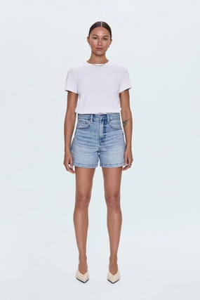 Fun Design Saige High Rise Short - French Riviera