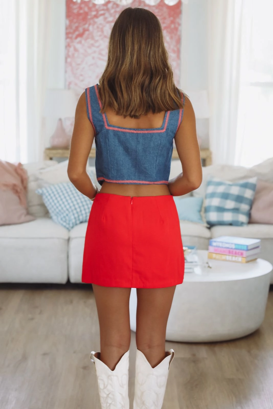 Novalie Crop Top - Denim Stay Cool Technology OdorControl Technology