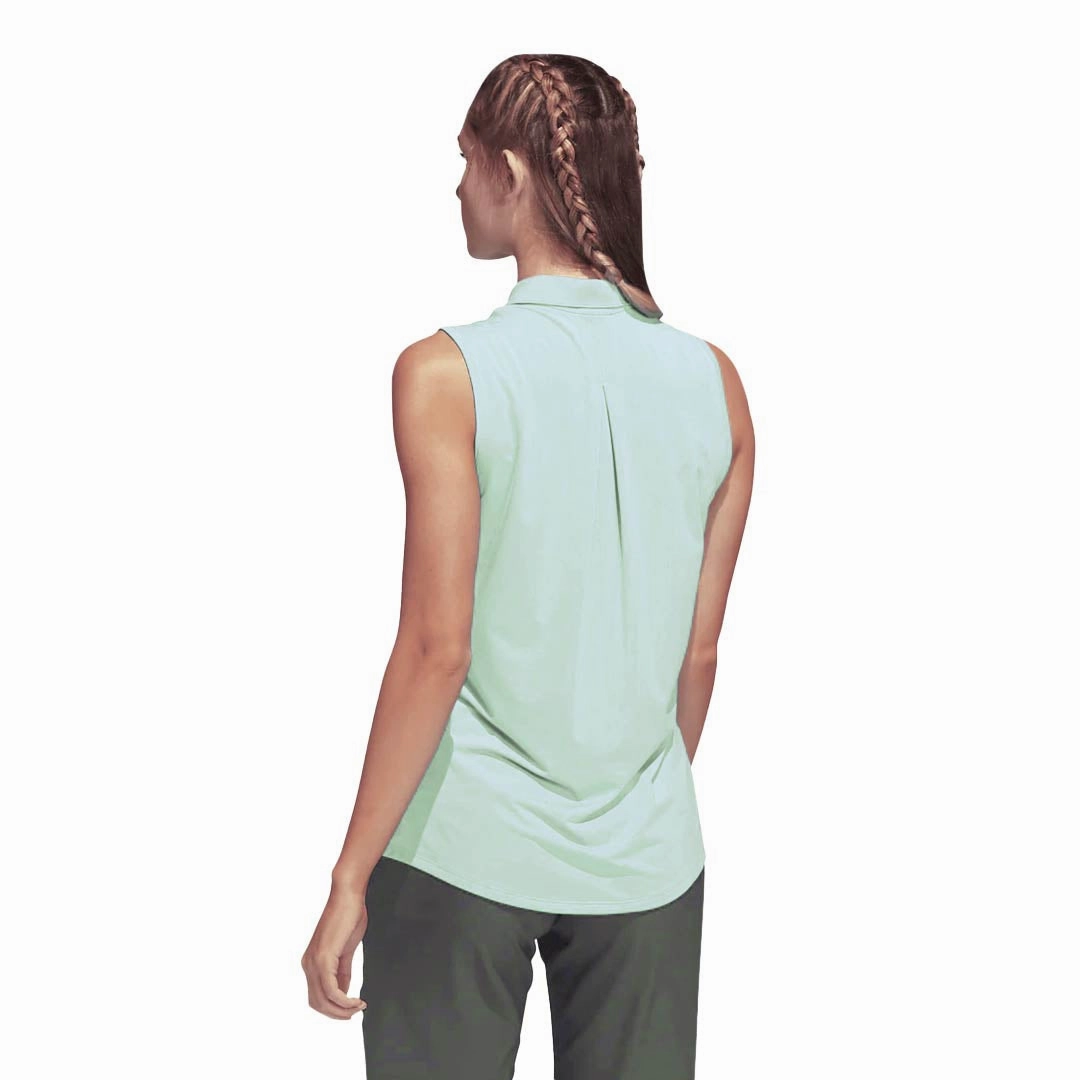 adidas - Women's Ultimate365 Solid Sleeveless Polo (IA3507) Ripstop Fabric Technology Day To Day