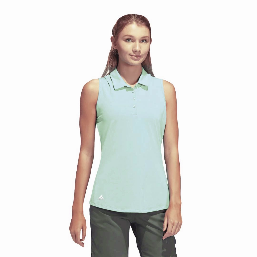 Layered Collar Reinforced Edging adidas - Women's Ultimate365 Solid Sleeveless Polo (IA3507)
