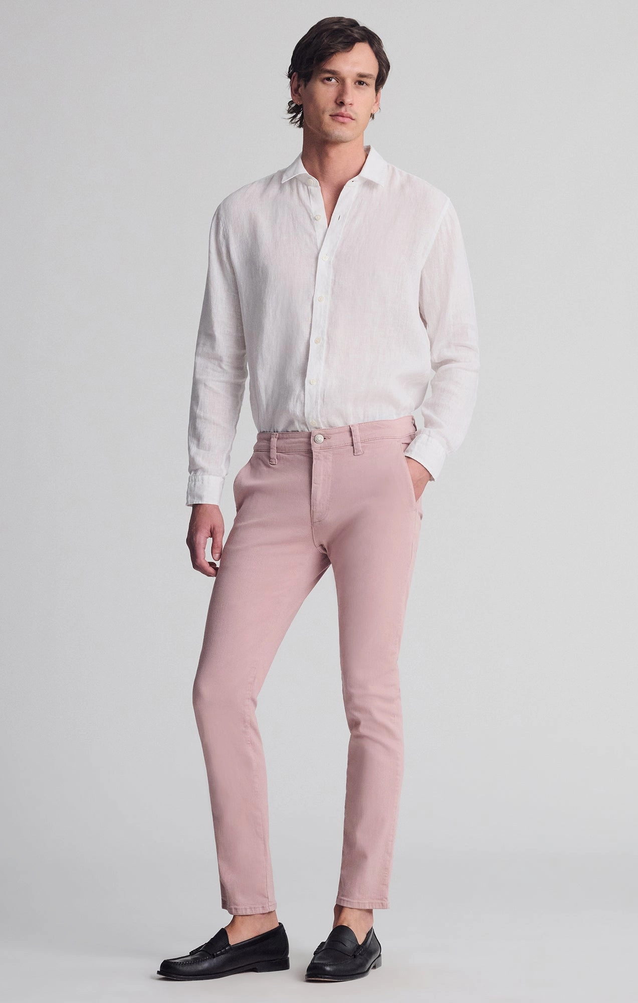 MILTON SLIM STRAIGHT CHINO IN WOODROSE LUXE TWILL Utility Ready Cozy Casual