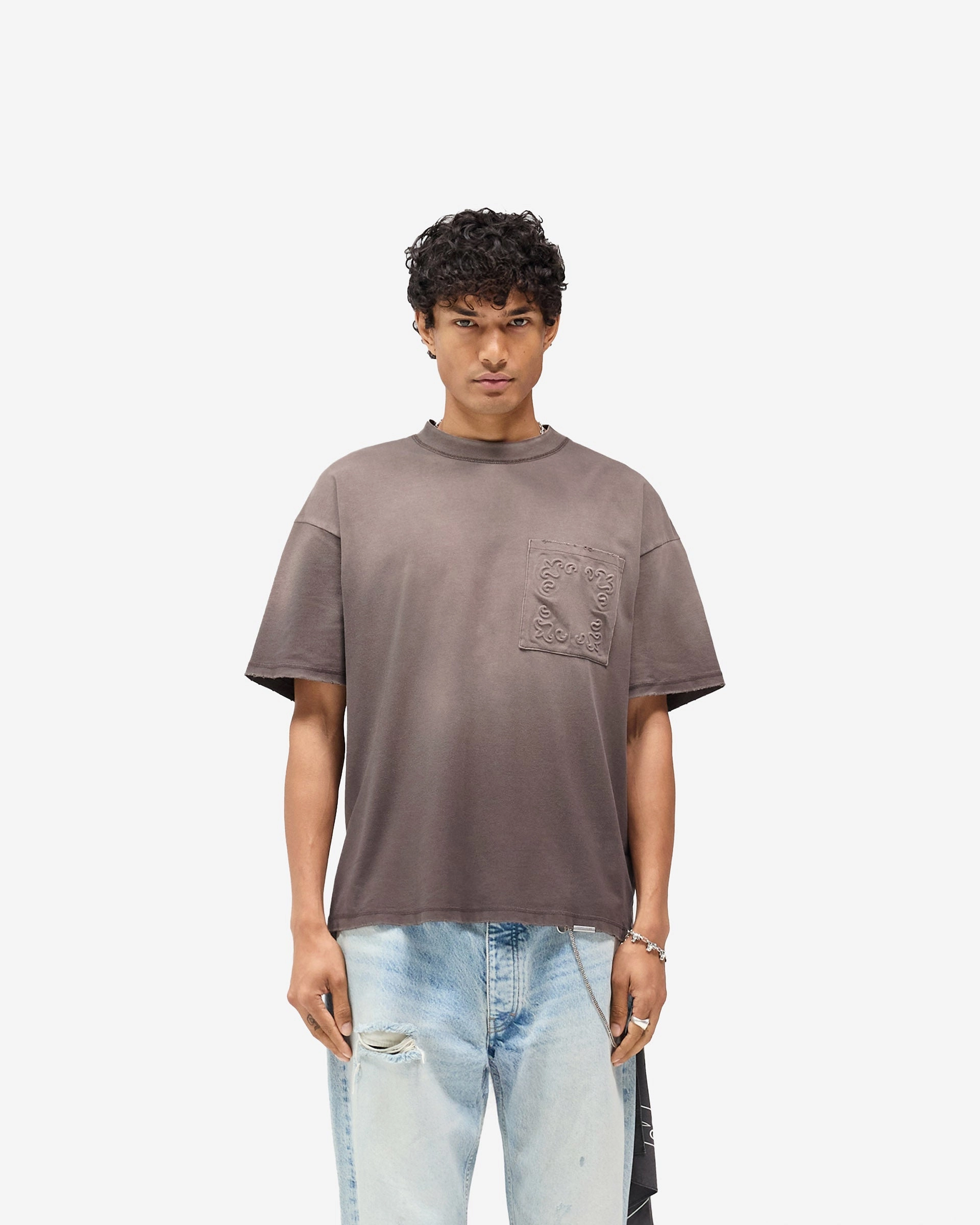 warm weather Festival wear Represent X Hunter T-Shirt - Stained Brown