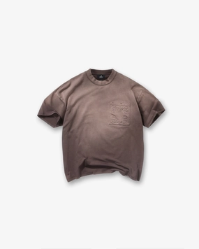 Perfect for Outdoors Relaxed Vibes Represent X Hunter T-Shirt - Stained Brown