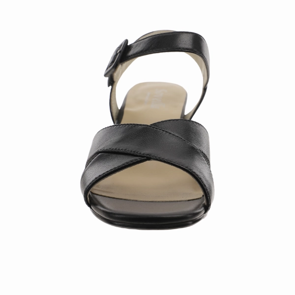 Sovella Women's Celine Sandal Black Sleek Flats