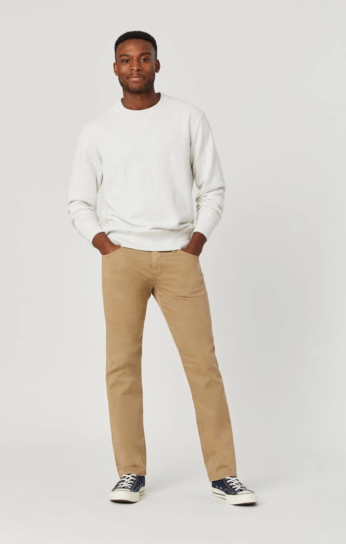 ZACH STRAIGHT LEG IN BRITISH KHAKI TWILL Timeless Wear FadeResistantTreatment