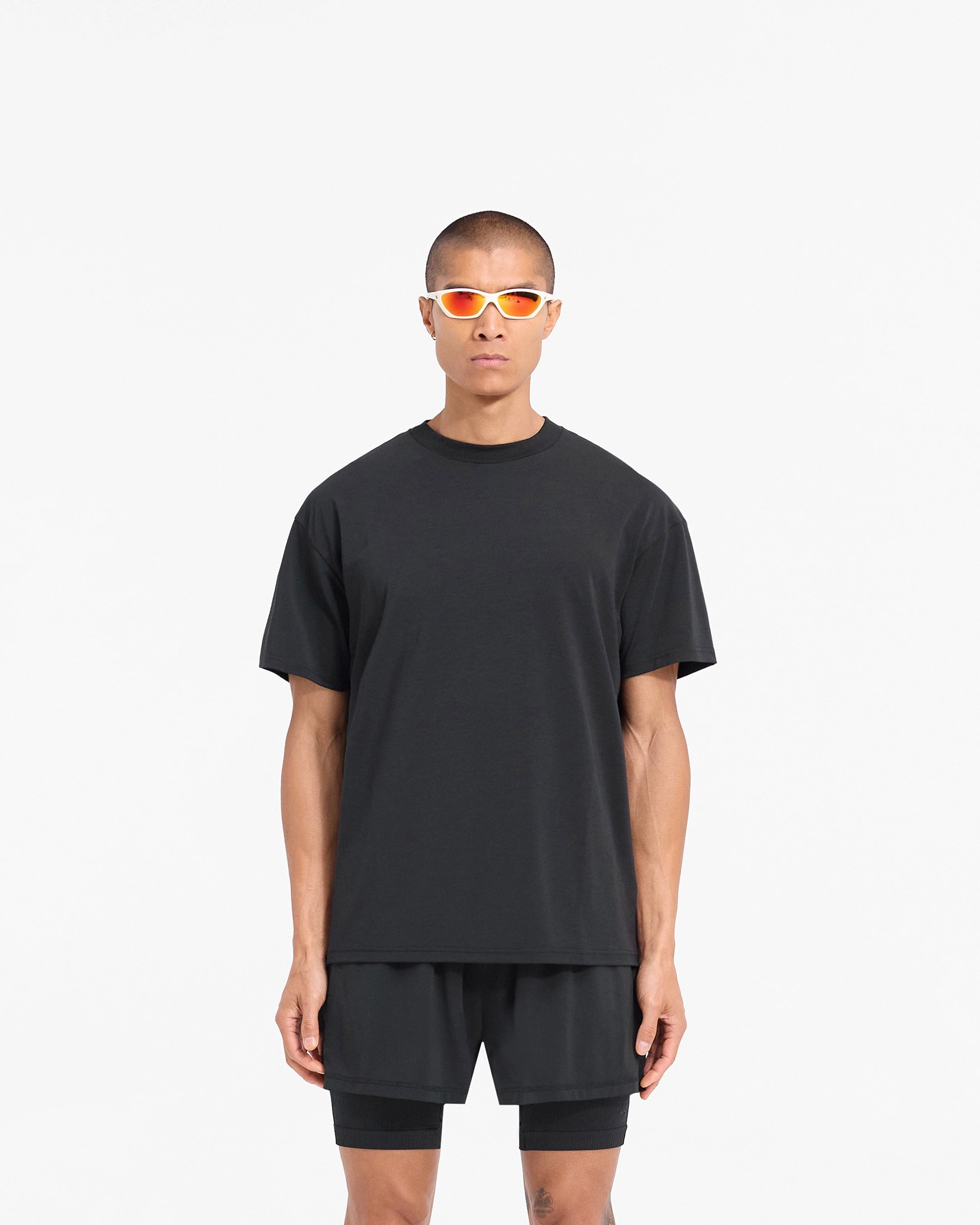 247 DNA Oversized T-Shirt - Black Round neck simplicity
