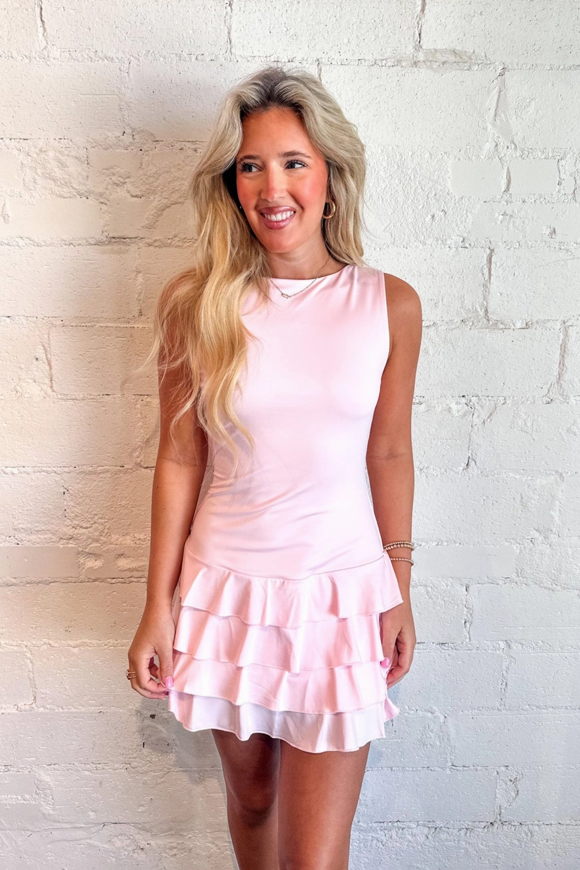 Casual Lines Fresh Tones Sunset Rose Dress