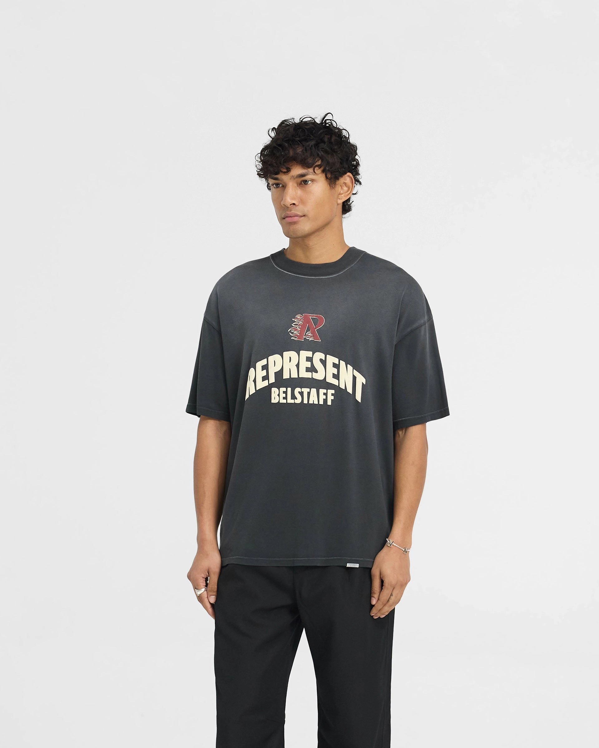 Represent X Belstaff Flame Phoenix T-Shirt - Shadow Minimalist Comfort