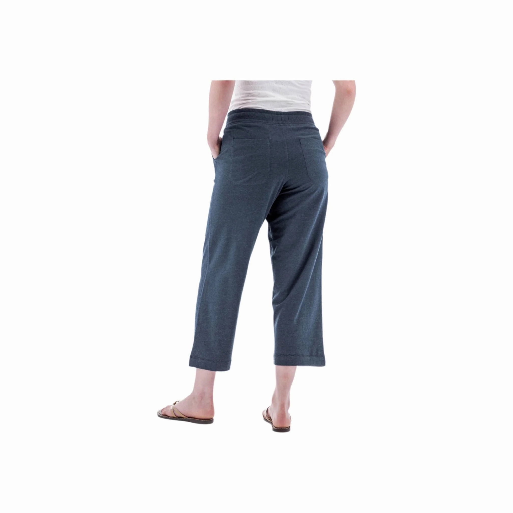 Tapered leg Old Ranch Women's Corina Recycled Crop Sweatpants - Midnight Navy
