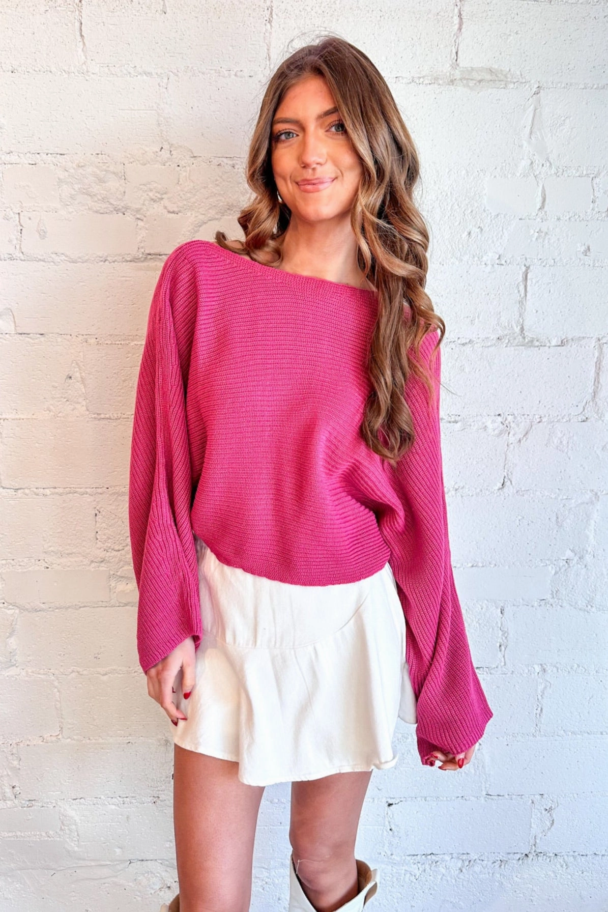 Leisure Look Water Repellent Treatment Sweet Surprise Open Back Sweater