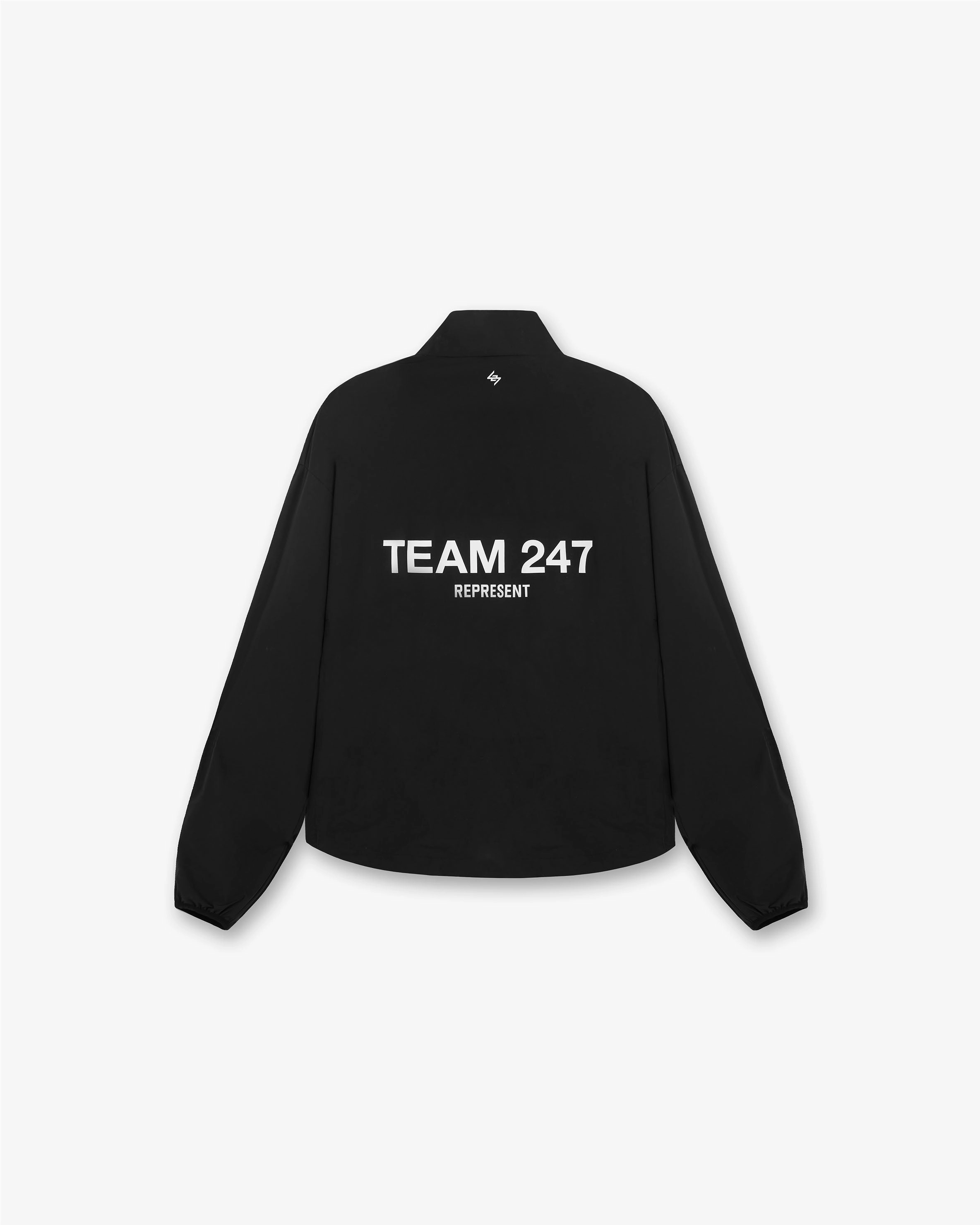 Convertible Collar Team 247 Track Jacket - Black