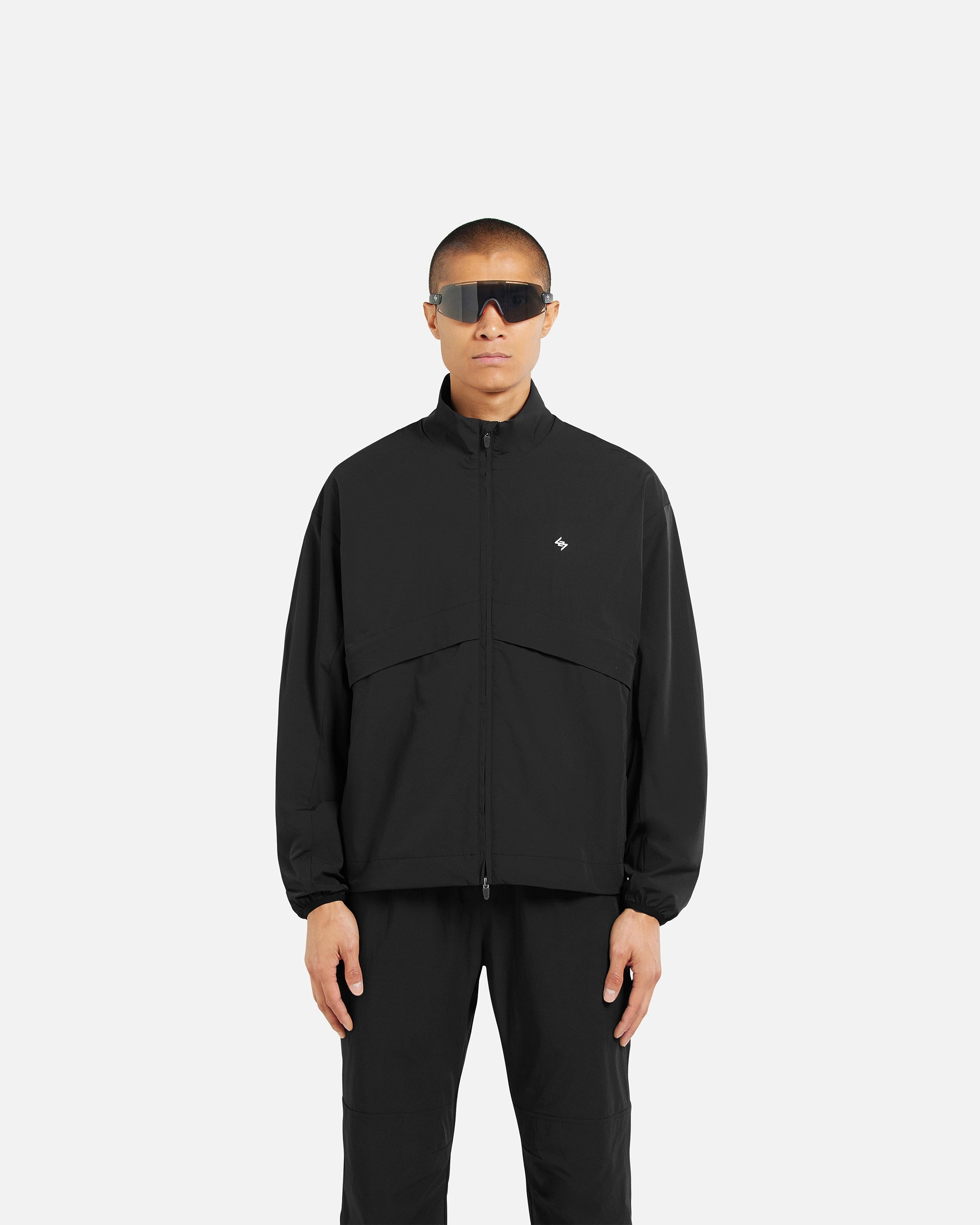 Team 247 Track Jacket - Black Moisture Control Fibers Bonded Hemline