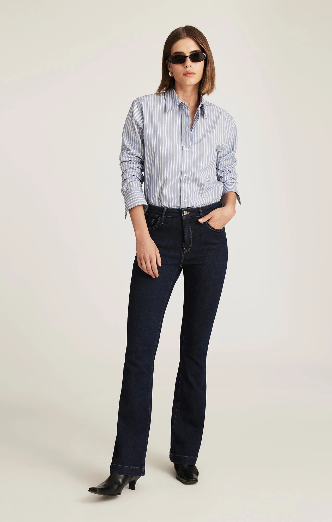 Multi Layer Knee Reinforcement SYDNEY FLARE IN DARK BLUE