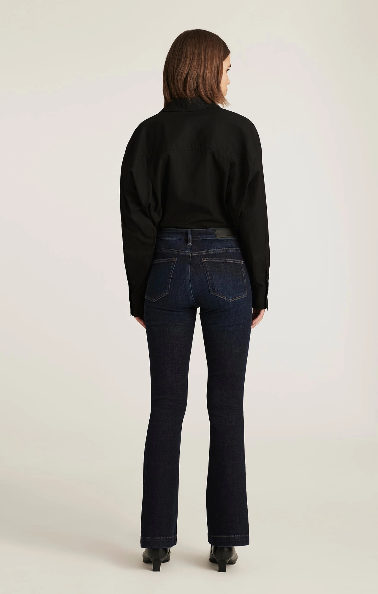 Contemporary Fit SYDNEY FLARE IN DARK BRUSHED FEATHER BLUE